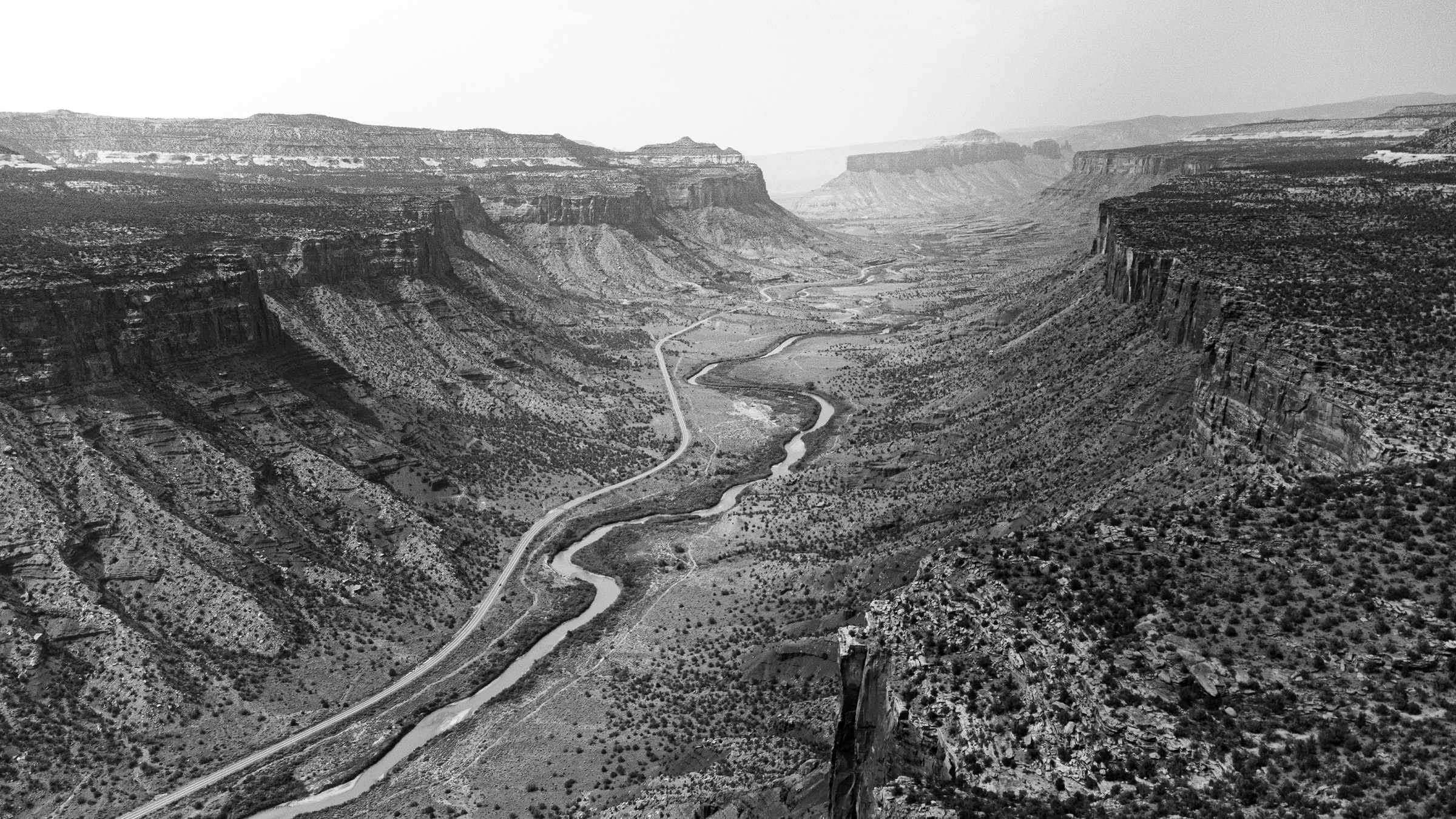 Canyon Overlook BW